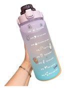 Frostad kopp Utomhussport bärbar med studsande lock Stor 2000ml Blå modell Gradient 2000ml Kapacitet Vattenflaska - Jxlgv Purple