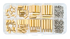 Distanshylsor Hex Distanshylsor PCB-kort/Kort Hane Hona Gängade Standoffs Skruvar Muttrar Mässing Hex Skruv Mutter Sortimentssatser