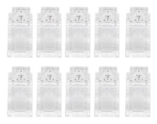 10 st / set transparenta tippklämmor polygelbyggnadsform