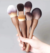 Makeup Brush Wood Walnut Large Retro Powder Brushes Honey Loose Super Soft Beauty Gift for Girlfriend Make Up Tool