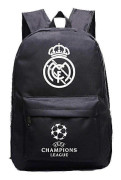 Svart Real Madrid UEFA Champions League Axelväska Fan Ryggsäck Student Skolväska Förvaringsväska