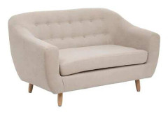 Retro 2-sits soffa i linne