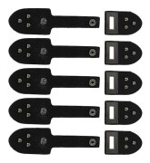 Kappfäste Toggle-fästen för kläder Svart Pu 5 par