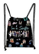 Populär sångerska Taylor Swift Swiftie Gympapåse med Dragsko Barn Sport Simning Skolryggsäck Reseryggsäck Fans Present -NMAOV( 17)