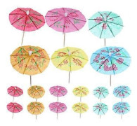 144 st Cocktail Parasoll Drink Paraplyer Pappersparaplyer för Drinkar Hawaiiansk Fest och Poolparty Tillbehör