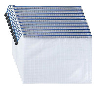 10 st dragkedjeförsedda påsar, dragkedjepåse, PVC-dokumentpåse med dragkedja, dokumentpåse med kvittoorganisatör för kontor och skola 10Pcs