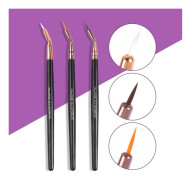 6Pcs Eyeliner Brush Cosmetic Makeup Brushes Makeup Tools Extremly Thin Ultra Fine Bent For Women Beauty Tool