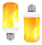 2st LED Flame Flame Light Bulb Flame Lamp 5W E27 Base Flimmer Flame Light Bulb Dekorativa atmosfärslampor för jul, hem, hotell, bar,