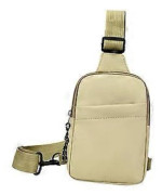 Fashionabla Herr Bröstväska Axelremsväska Ryggsäck Reseryggsäck Crossbody Väska Ryggsäck Herr Vandringsväska för Löpning Promenader (Khaki)
