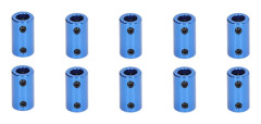 Axelkoppling Stegmotorkoppling 10st 14mm Diameter 25mm Längd 5x8mm 0.2x0.31in Blå