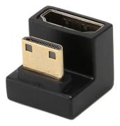 Mini HD till HD-adapter U-formad hane till hona 8K 60Hz 4K 120Hz 48Gbps Mini HD till HD-konverterare för PC TV-projektor