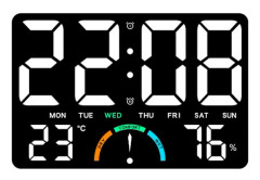 Digitala Termometrar Hygrometer Väderstationer Klocka Vecka Och Temperatur