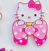 10 st Nya Kawaii Tecknade Härliga Kitty Akryl Platt DIY Hantverk Scrapbook Hårrosett Tillbehör Center Dekoration~02580