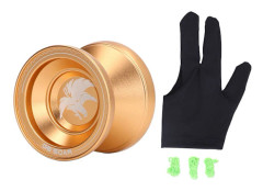 YoYo-boll av aluminiumlegering, professionell, icke-responsiv, gyllene YoYo med 3 st ersättningssnören
