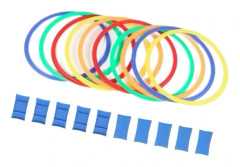 Smidighet Ringar för Barn Vuxna Cirkel Hoppringar för Träningsspel Fotboll[HK] Multicolor 38cm