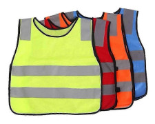 4 st Säkerhetsvästar för Barn Hög Synlighet Bärbar Reflexväst för Utomhusaktiviteter Löpning Cykling (orange, Fluorescerande Gul, Blå, R