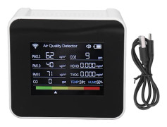 WiFi Luftkvalitetsmätare CO2 HCHO TVOC PM2.5 CO Multifunktionell Digital Display