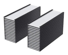 30-pack C-kanal magnetiska etiketthållare 2,5 x 7,5 cm med magneter, magnetiska namnlappar, verktygslådeetiketter för metall whiteboard FY