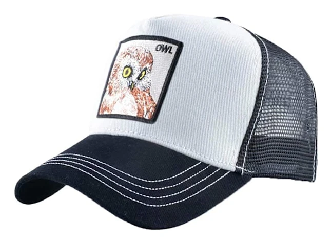 Unisex Djur Mesh Trucker Hat Snapback Broderad Patch Ba M