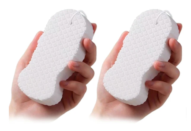 Radiants Skin Sponge Koreansk Kroppsskrubb Svampar Ultra Mjuka Exfolierande Döda Hudborttagare Kompatibel med Bad Dusch White 2pcs