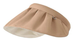 Foldable Sun Hat Women's Uv Protection Wide Brim Summer Foldable Shell Hat Summer Face Covering Beach Shade(dirty Orange)