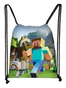 Minecraft gymväska, tålig, bekväm och ventilerande dragskopåse, en fantastisk present till erfarna spelare 1