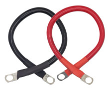 2 st 1 fot 4 AWG batterikabel med 3/8 tums ringterminaler Universal för bil marin båt ATV gräsklippare