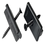 100 Stycken WPC-clips, 6mm Plast Trallclips för WPC/BPC-ribbor, Dold Fixering med T-clip + Skruvar (Svart)