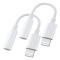 2-pack Apple Lightning till 3,5 mm hörlursuttag Adapterkontakt Aux Audio Hörlurar/Hörlursdongle Stereokabel för Iphone 7/7 Plus/8/8 Plus/x/xs