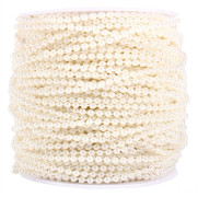 50M Rulla 3mm Fisklina Pärlor Strängpärlor Kedja Garland Bröllopsdekoration Centerpieces Beige