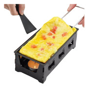 Non-Stick Raclette Grill Set Ostsmältare med Spatel Fällbart Trähandtag Smält Ost Rac