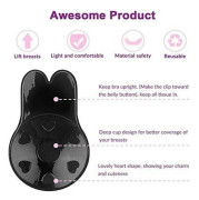 2 par osynliga push-up-bh:ar, självhäftande bh:ar med prickig design, push-up-bh utan axelband, 11,5 cm