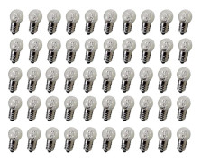 Dc 50 st E10 2.5v 0.3a Varmt Vit Miniatyr Glödlampa Skruvsockel