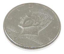 Magisk mynt i Half Dollar-stil – Silvermetallrekvisita för fingerfärdighet, trick och myntillusioner