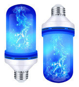 LED-lampa med flameffekt, 4 lägen flamlampor, E26-sockel brandlampor med gravitationssensor, Alla hjärtans dag-dekorationer flimrande lampa Fo