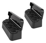 Svart Portabel Myntförvaringslåda för Bil Myntorganisatör med Lock (2-pack)