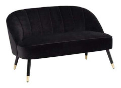 Naova 2-sits soffa svart sammet