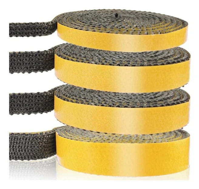 Tätningslist för skorstensinsats, självhäftande flätade packningar för spis, skorsten, spisrör, ugnsdörr, värmebeständiga tätningspackningar (3mm15mm2,5m)