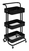 Black Edition 3-vånings rullvagn svart metall