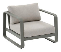 Utomhusloungefåtölj, aluminium, vattenavvisande dynor