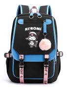45cm Sanrios Cartoon Kawaii Kuromi My Melody Cinnamoroll Skolryggsäck Stor Kapacitet Casual Lätt Söt Ryggsäck Kuromi1 Kuromi4