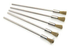 5-pack Rostfritt Stål Trådborstar, Fina Rengöringsborstar, Penna Form, Färgborttagning Gold