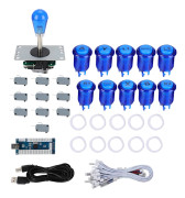 822B Single DIY Arcade Joystick Accessory Kit för Arcade / Fighting Home Game USB Set i amerikansk stil (blå)