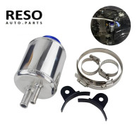RESO-Universal Aluminium Jdm Racing Servostyrningsvätskebehållare Tankklämmor Silver