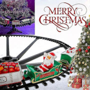Julgransprydnad Tågset, elektriskt tågset med ljus och ljud, julklappar julgransdekoration