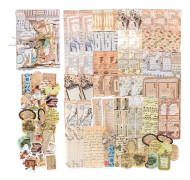 100 st vintage fjärilsklistermärken för scrapbooking, dekorativt papper för scrapbooking, tillbehör för scrapbooking
