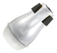 Flygelhorn Sordin Enkel Trombonsordin Bassordin Övningshjälp För Musiker Silver 13.2X8X8CM 1st