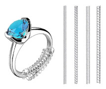 HHL Ringstorleksjusterare Ring Guard Clip Osynlig Åtdragare Transparent Resizer för Lös Ring Set med 4 Storlekar Pack med 4