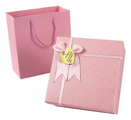 Presentförpackningar med lock, 7,8x7,8x3,5 tum presentask, presentförpackningar med band, tärnförslag låda för bröllop