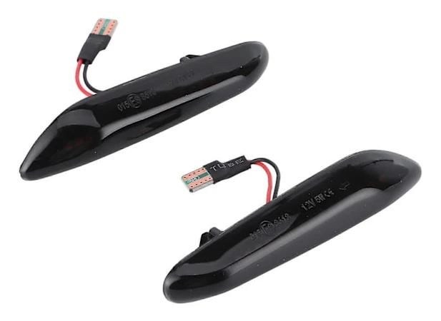 Fender Blinkers Ljus 3000K Amber LED Sidomarkering Rökt Lins Passar för E60 E61 E90 E91 E81 E82 E88 E46 X3 X1